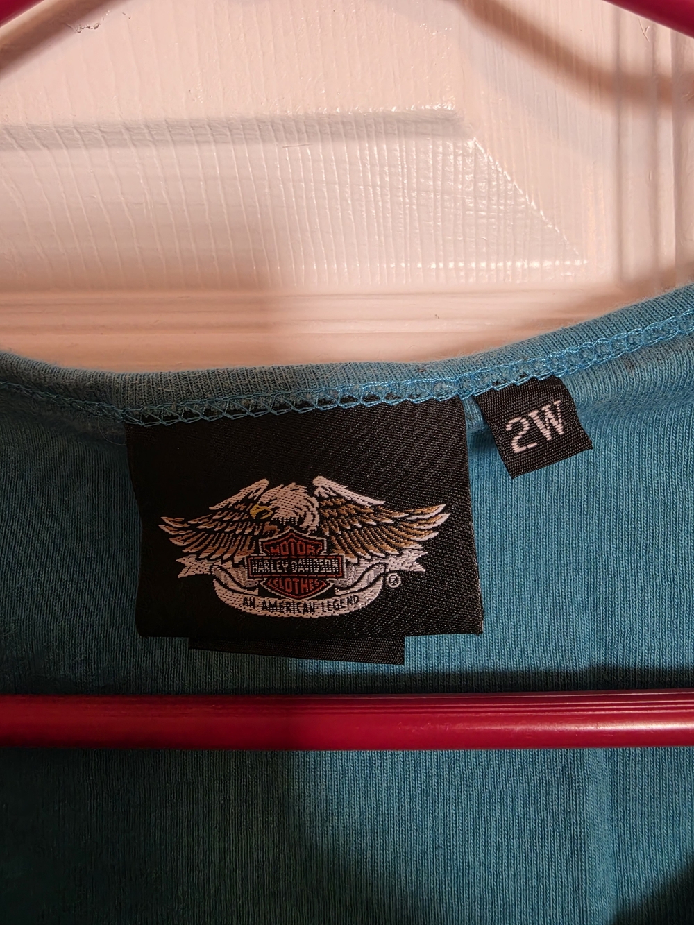 Vintage Y2k Harley-Davidson Women's Teal Graphic Long-Sleeve Tee - Picture 5 of 6